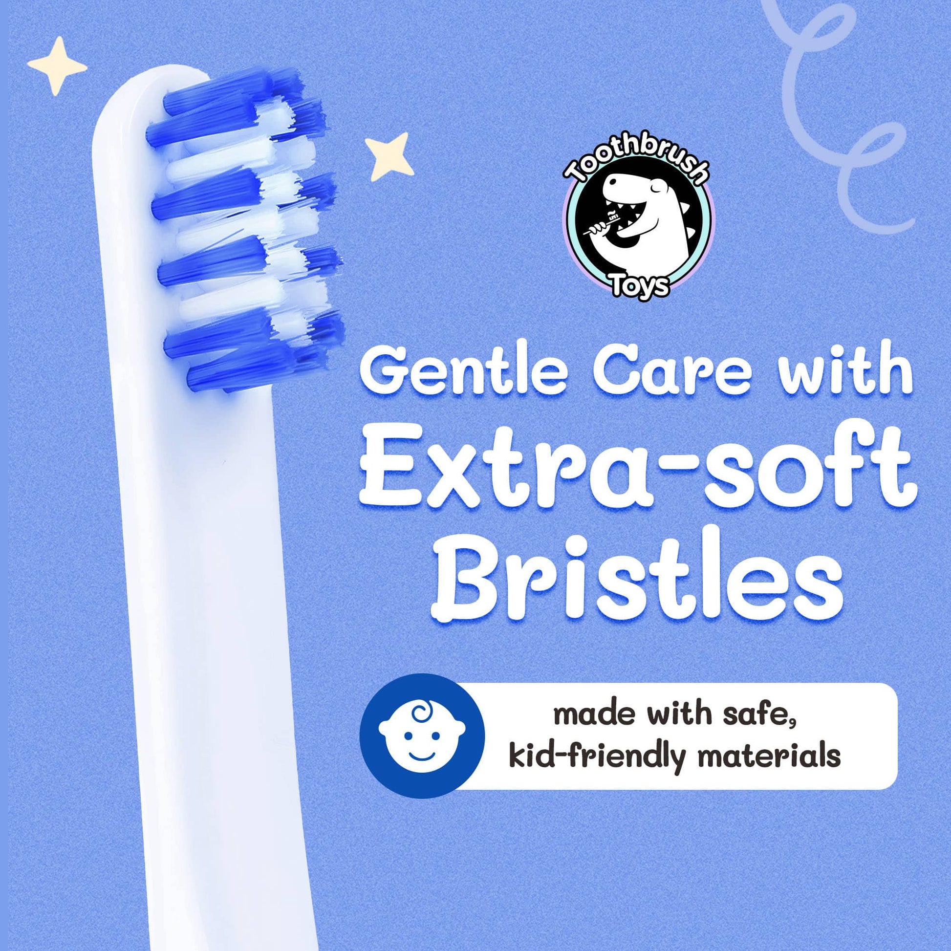 Chompers the Shark Toothbrush for Kids With Bonus Brush Head-4