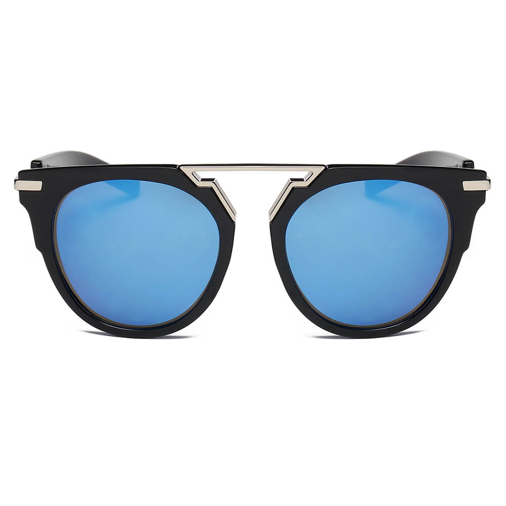 HANOVER | Unisex Fashion Brow-Bar Round Sunglasses