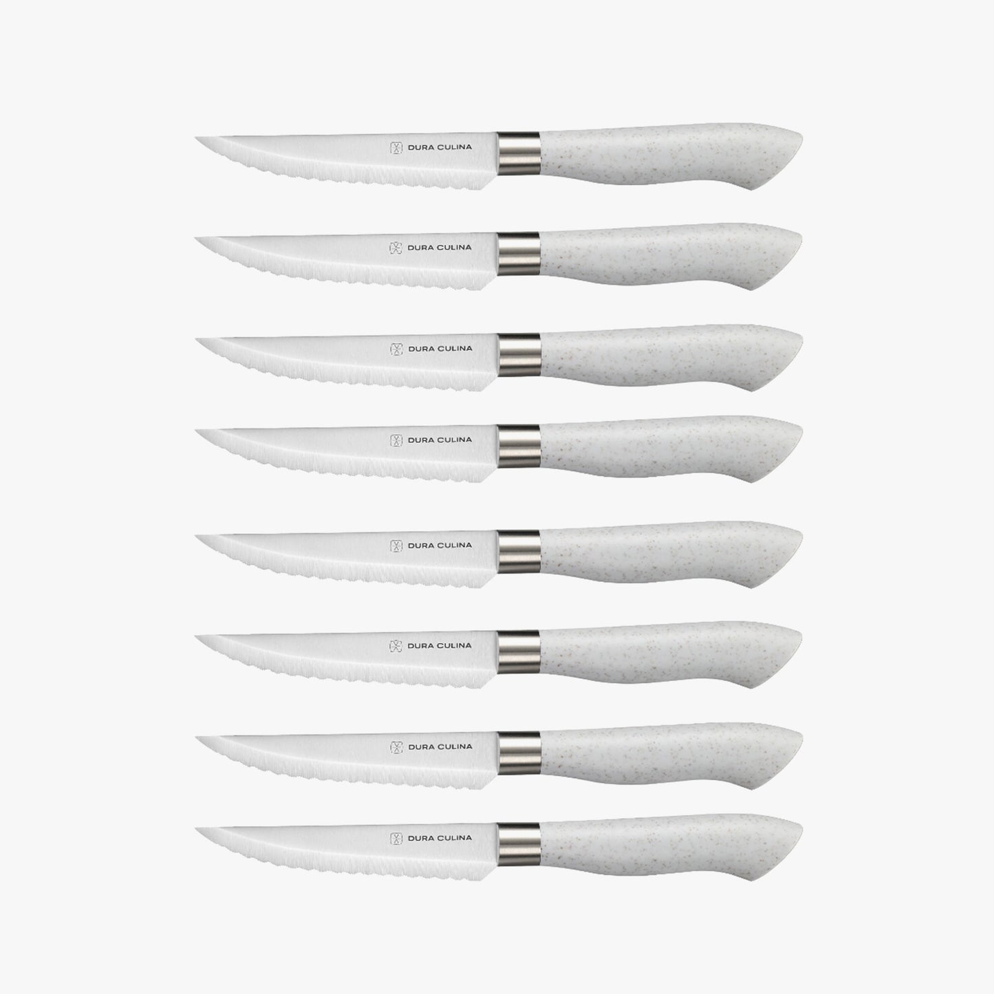 EcoCut 8 Piece Steak Knife Set, Grey-0