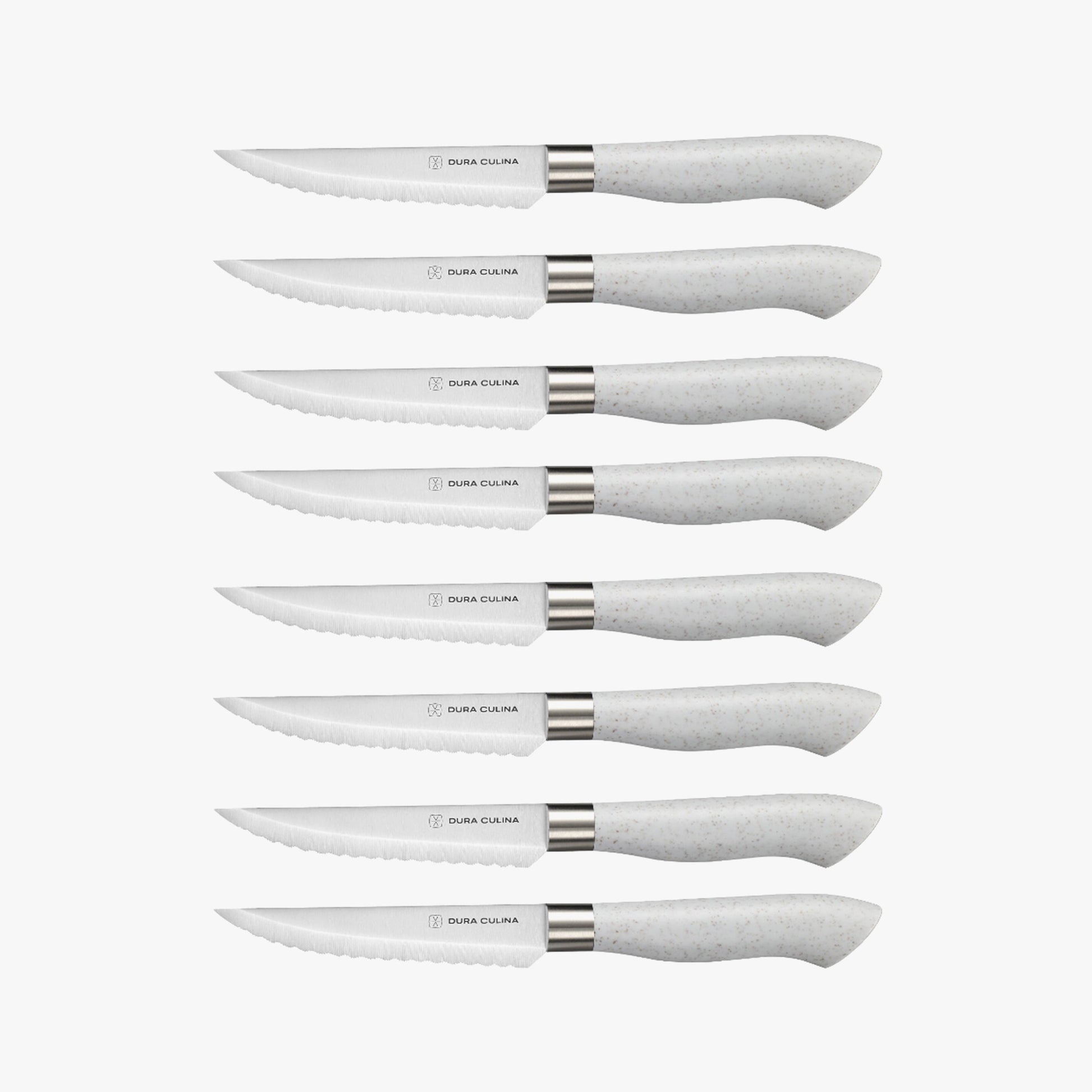 EcoCut 8 Piece Steak Knife Set, Grey-0