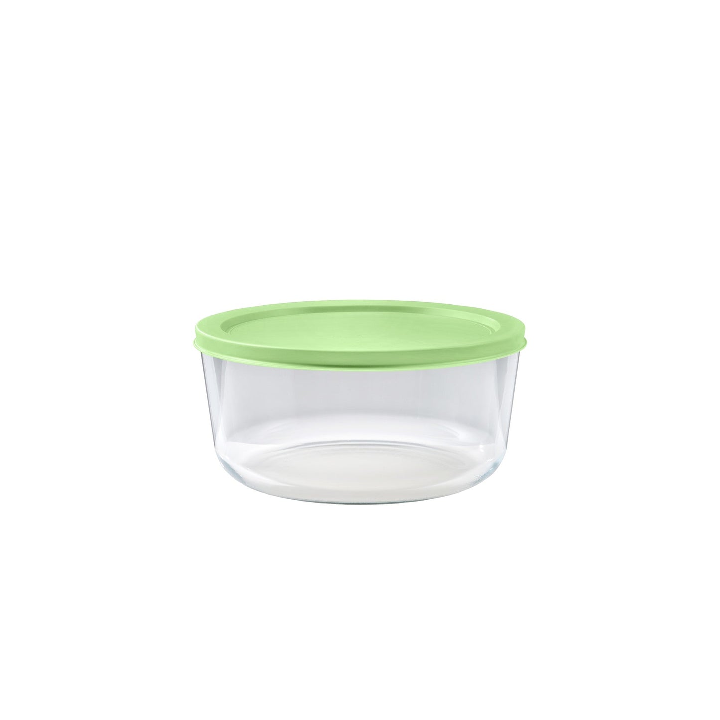 4 Piece Set (6.55 Cup / 52.4Oz) Round Glass Storage Containers With Lids, Pistachio-4