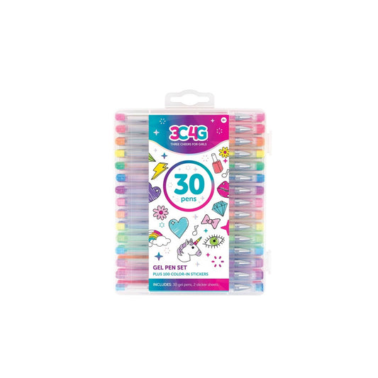 Three Cheers for Girls 30pk Gel Pens with Stickers