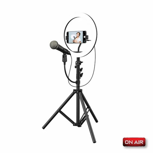 Iconic Home Studio 10" LED Ring Light & Media Station