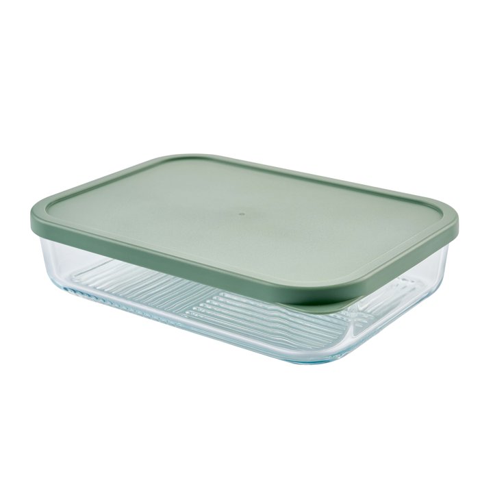 Container Culture 6-Piece Airtight Glass Food Storage Set with Lids, 25.35oz & 40.57oz Mixed Sizes - Soft Sage-2