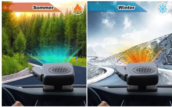 12V 200W Black Portable Electric Car Heater and Defroster 36