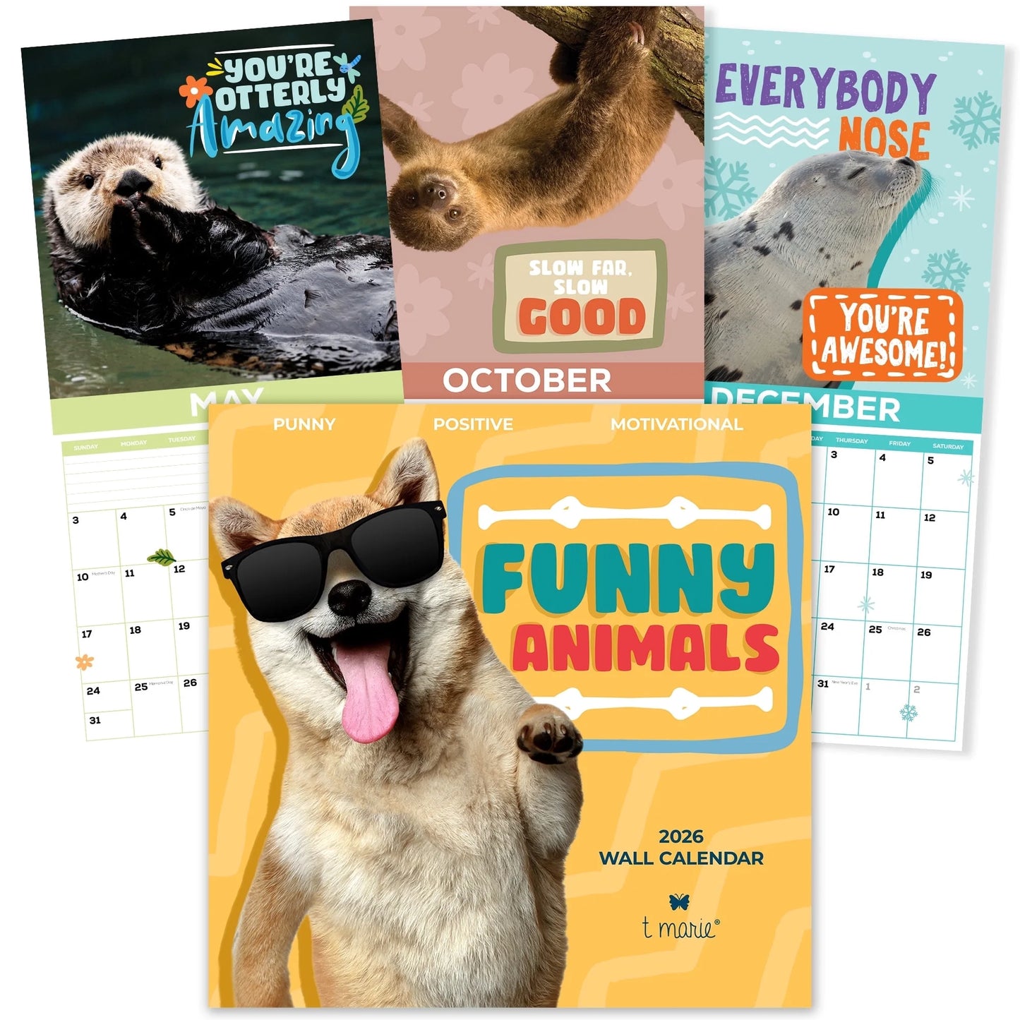 T Marie Brand 2026 Funny Wall Calendar - Funny Animals 65