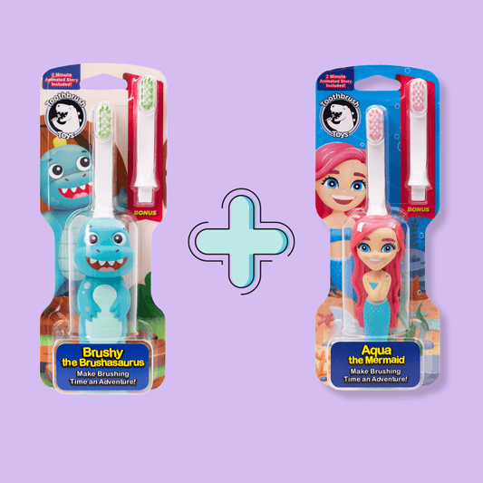 Toothbrush Toys Kids Character Toothbrush Set Bundle-0