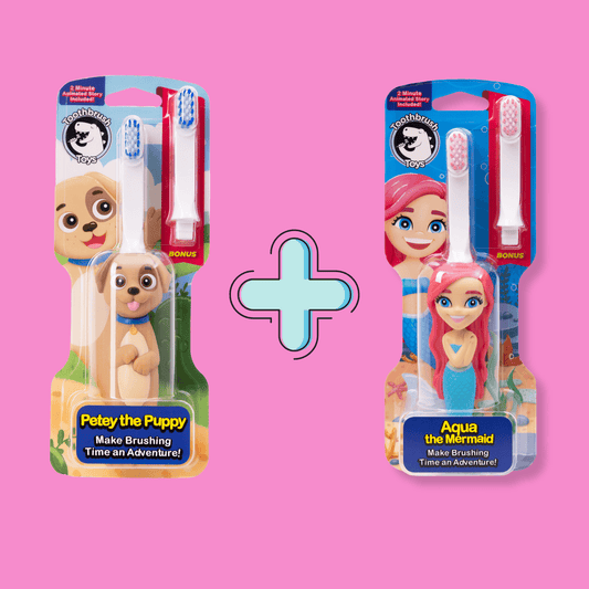 Toothbrush Toys Kids Character Toothbrush Set Bundle-0