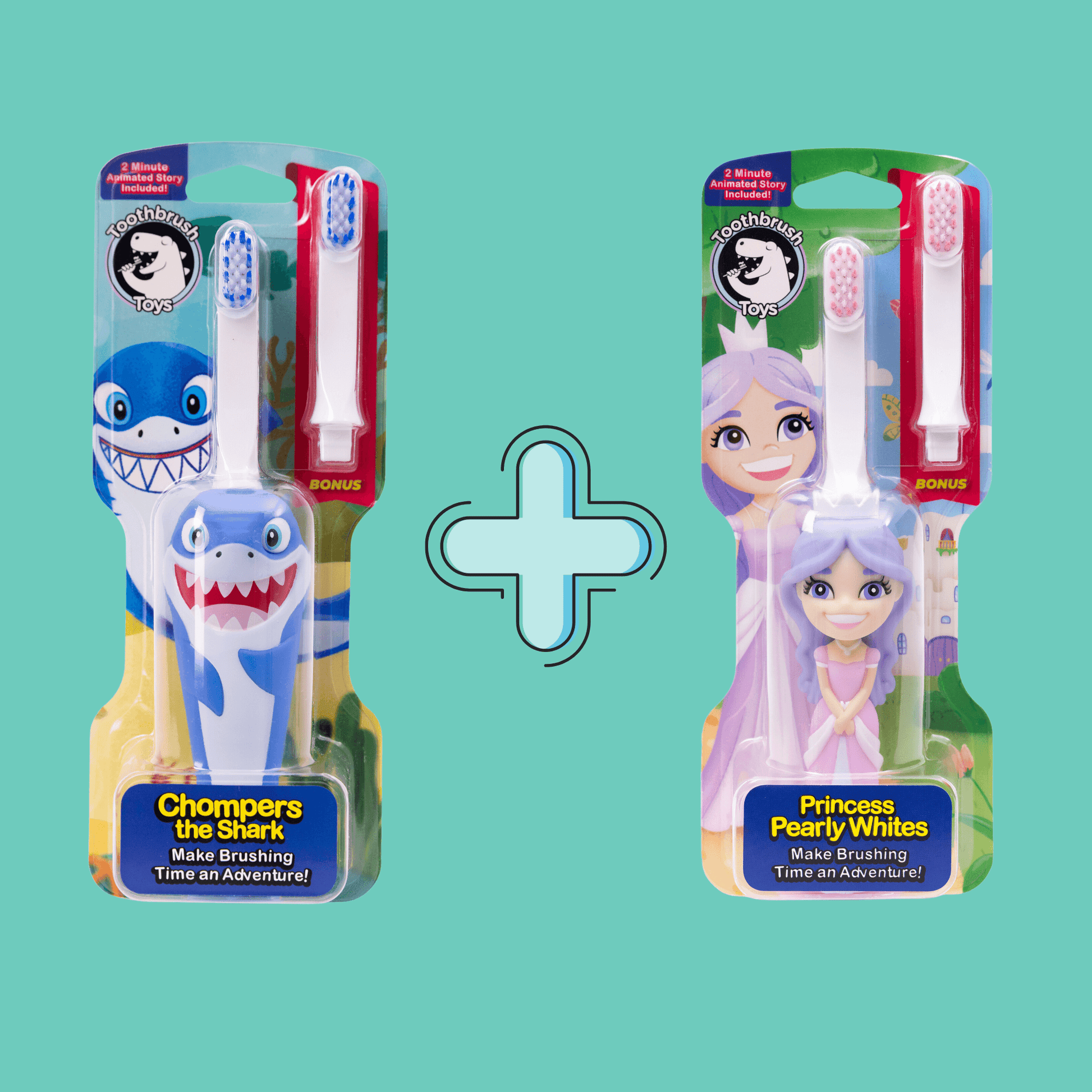 Toothbrush Toys Kids Character Toothbrush Set Bundle-0