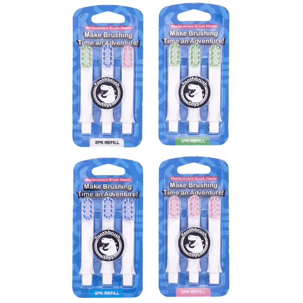 Toothbrush Toys Kids Toothbrush Replacement Heads 3-Pack-0