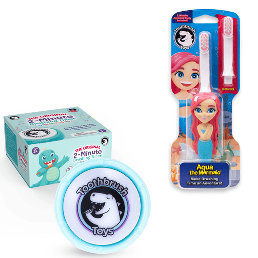 Toothbrush Toys Kids Toothbrush and Timer Bundle-0