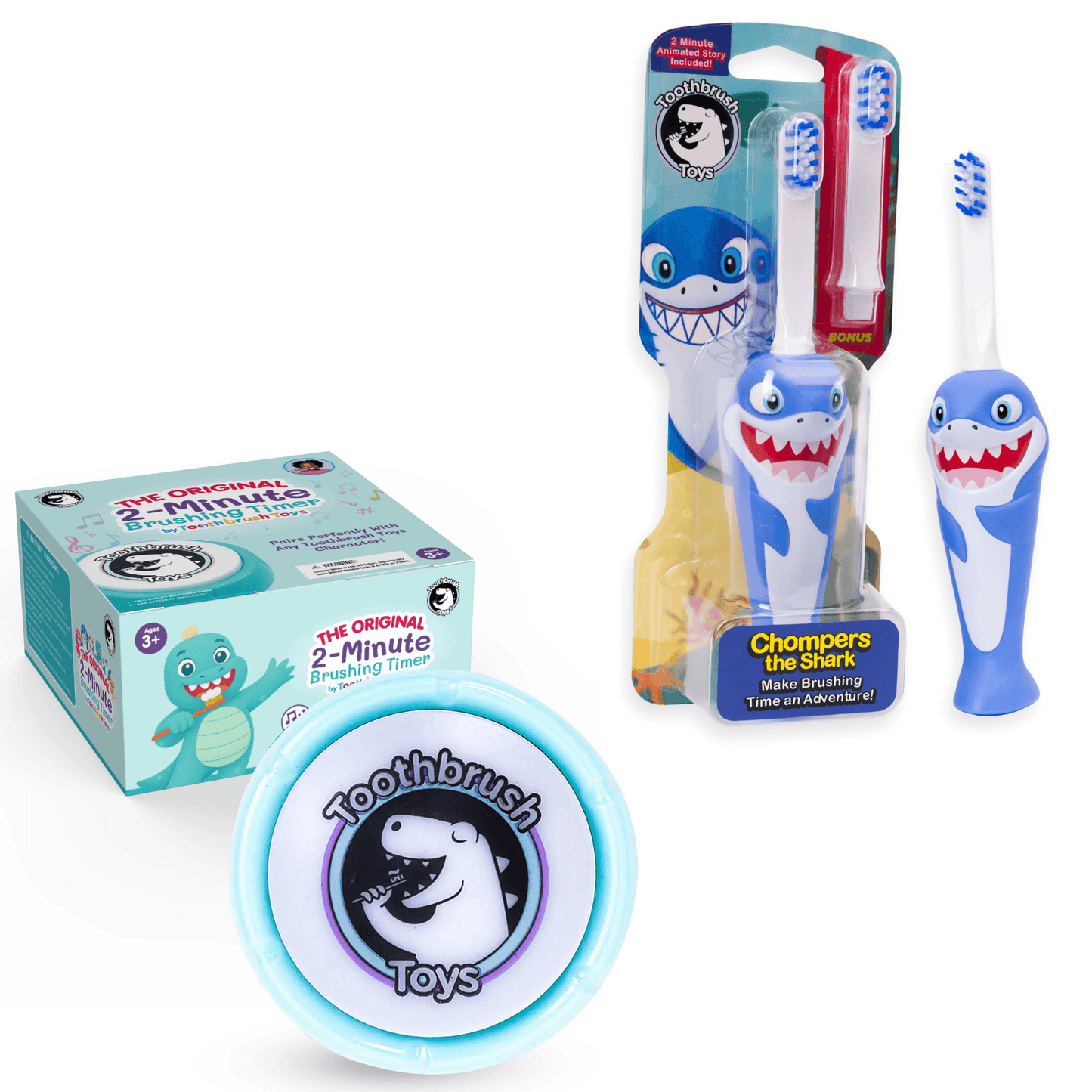 Toothbrush Toys Kids Toothbrush and Timer Bundle-2