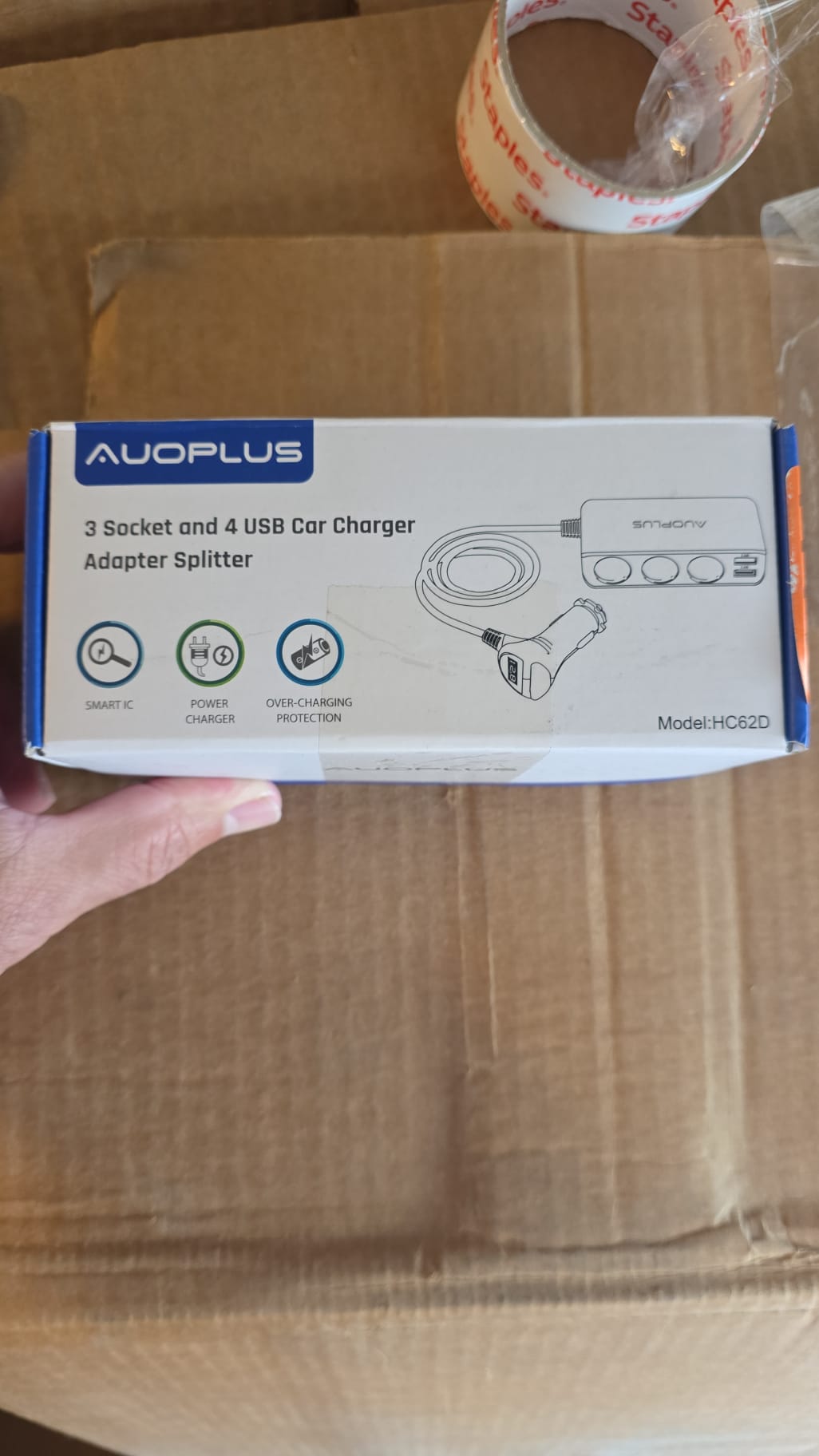 AUOPLUS 120W 3 Socket Cigarette Lighter Splitter Car Charger Adapter 31