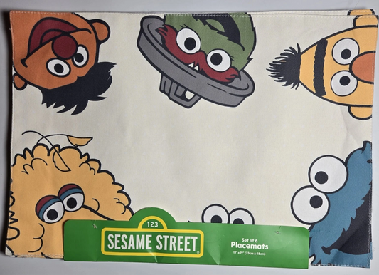Sesame Street Placemats Set of 6 48