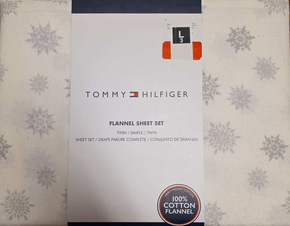 Tommy Hilfiger - Flannel Sheets Twin Size 48