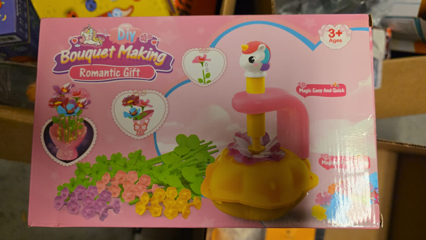 Diy Bouquet Making Romantic Gift Flower Toys with Lighted vase 65