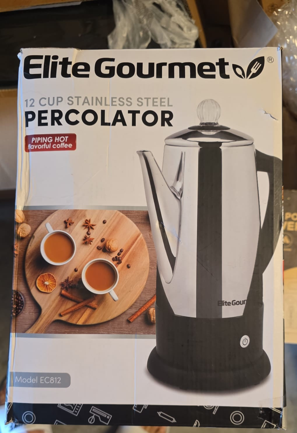 Elite Gourmet EC812 Electric 12-Cup Coffee Percolator with Keep Warm 47