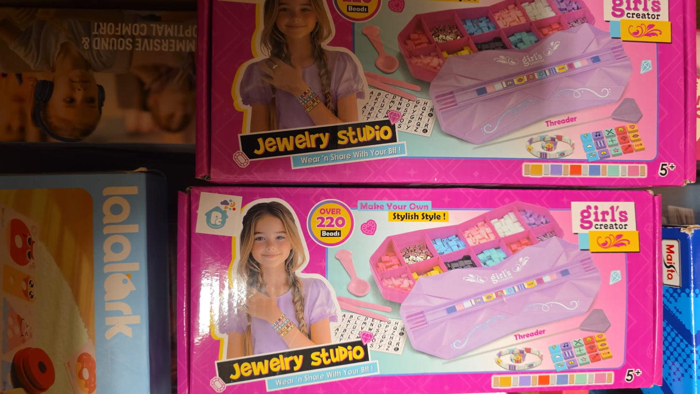 Jewelry Studio Bead Bracelet Making Kit for Girls 8-12 DIY Bracelet Maker with 220+ Beads 60
