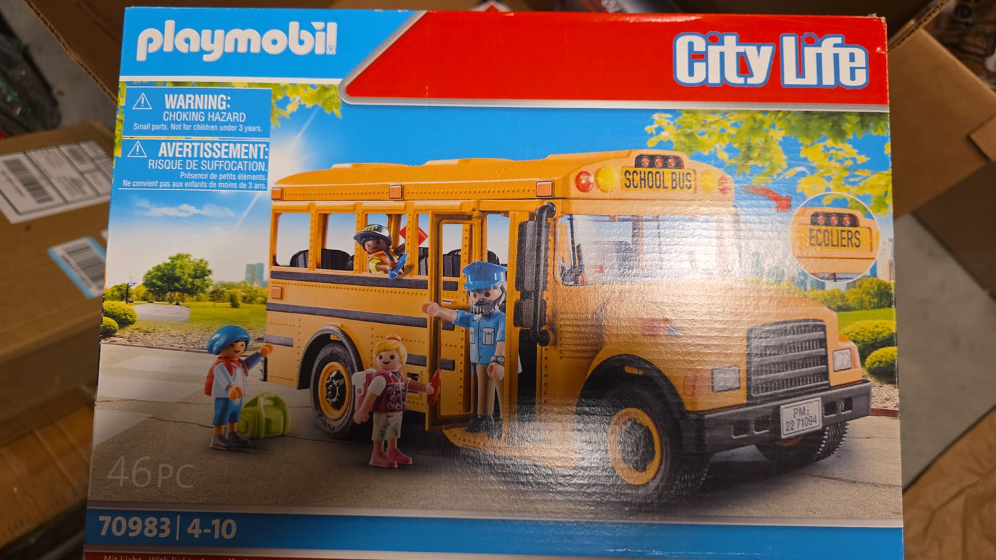 Playmobil School Bus with Accessories and 4 Figures 62