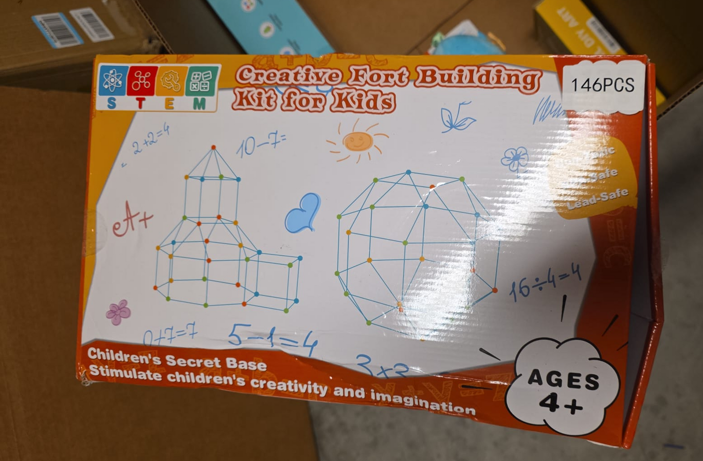 Creative Fort Building Kit for Kids 146 Pieces STEM Construction Toy 64