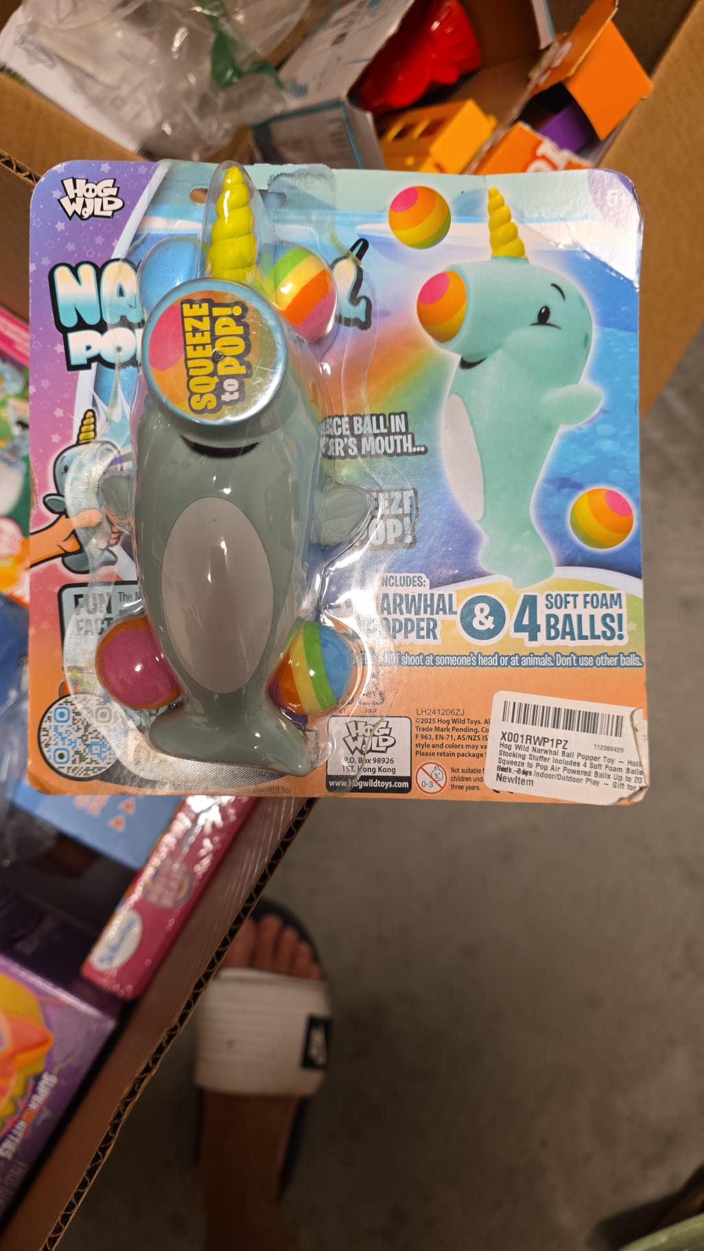 Hog Wild Narwhal Ball Popper Toy 67