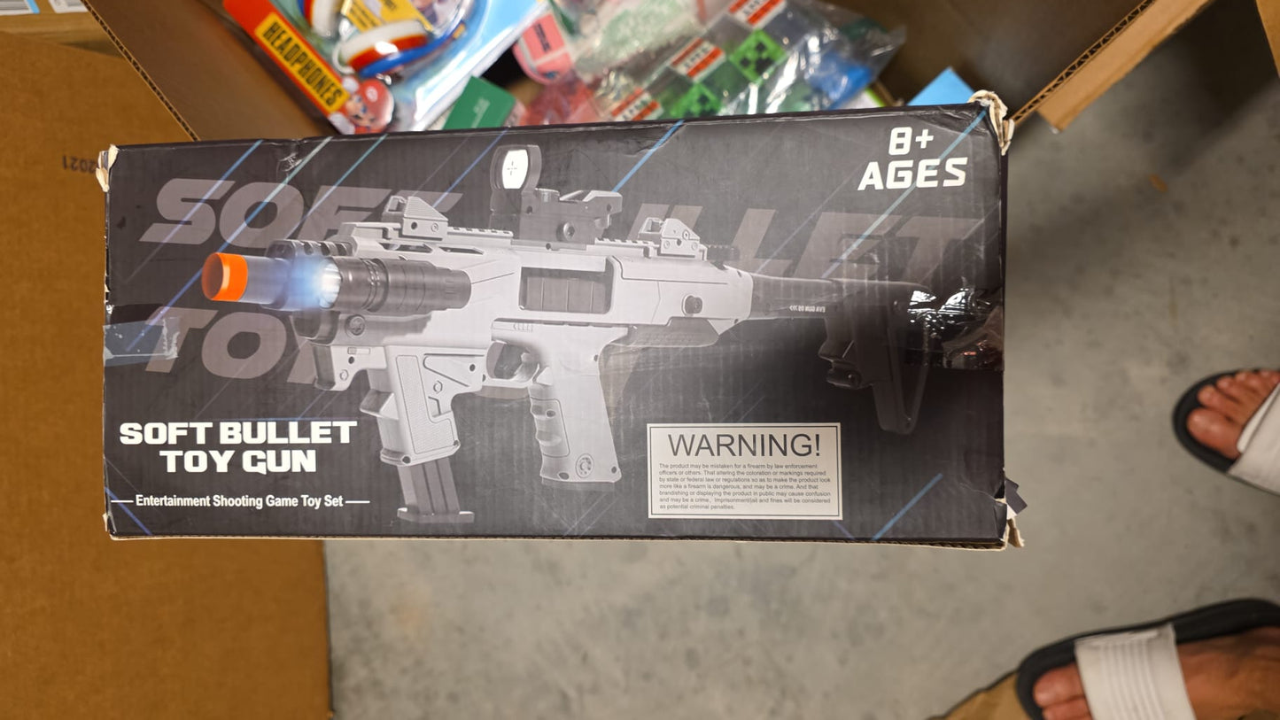 Soft Bullet Toy Gun, Two Modes Toy Gun Shell Ejecting with 80 Soft Bullets 40 Shells 68