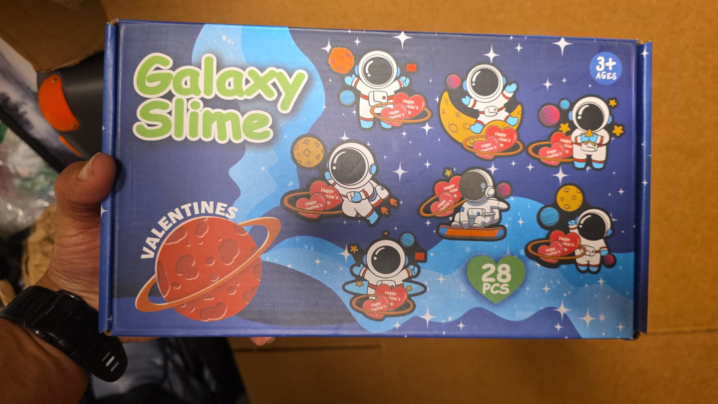Galaxy Slime Valentines 28pcs 68