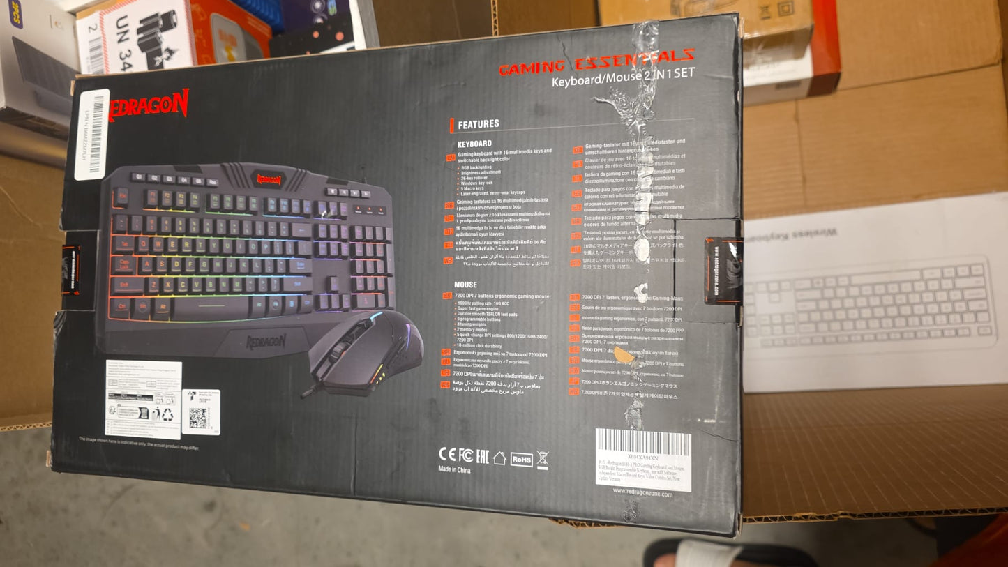 Redragon S101 Updated Programmable Gaming Keyboard and Mouse 7071
