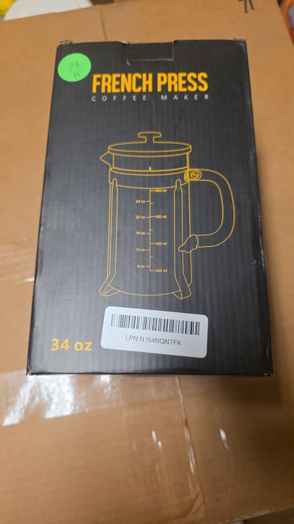 French Press Coffee Maker 34oz 72