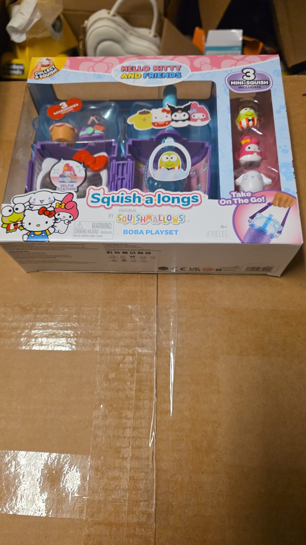 Squishmallows Squish-a-Longs Hello Kitty & Friends Boba Playset 81