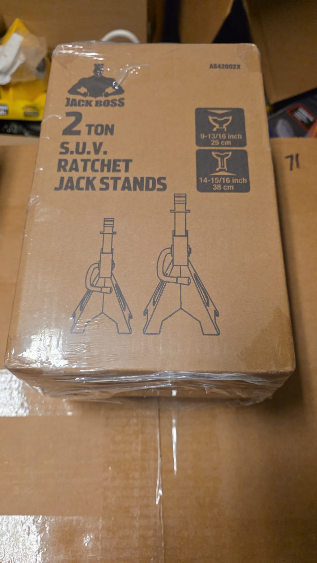 Jack Boss Jack Stands Low Profile 2 Ton(4000 LBs) Lifting Car Stand, Fit Use for Cars Automotive Small Vehicles, 2 Pack 82