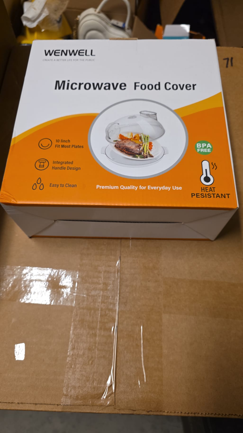 WENWELL Microwave Cover with Water Steamer & Tray Food Protector Splatter Guard 85