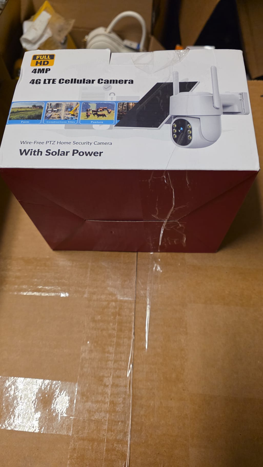 FULL HD 4MP 4G LTE Cellular Camera Wire-Free PTZ Home Security Camera with Solar Power 85