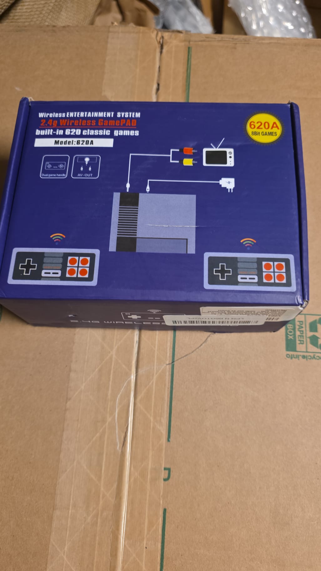 Wireless Entertainment System 2.4g Wireless GamePad built-in 620 classic games 88