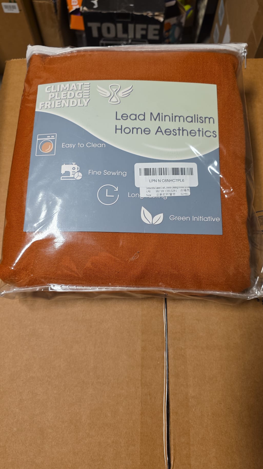 Terracotta Linen Curtains 84 inches Long 2 Panel 93