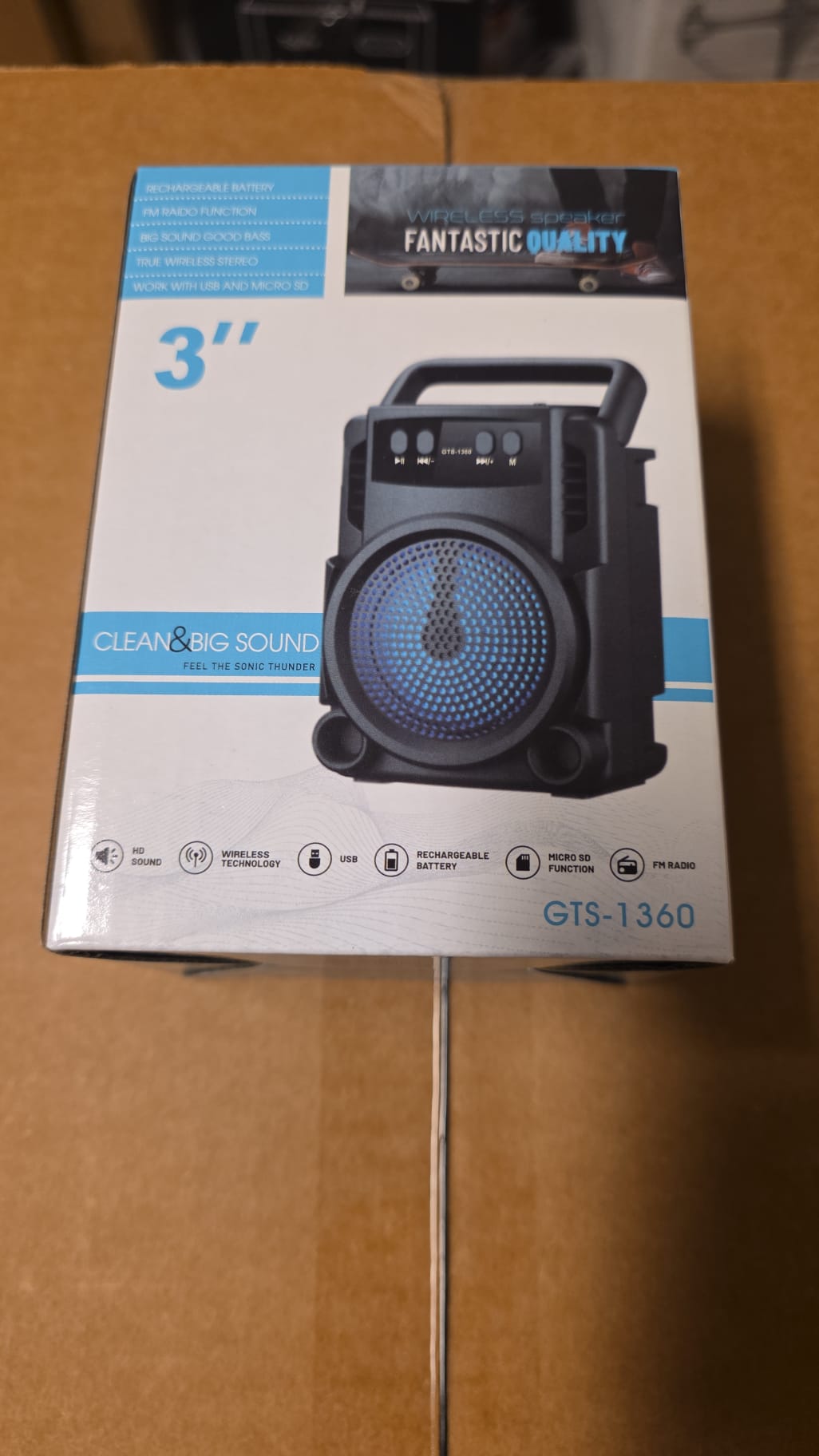 GTS-1360 Portable Bluetooth Speaker with True Wireless Stereo 95-97