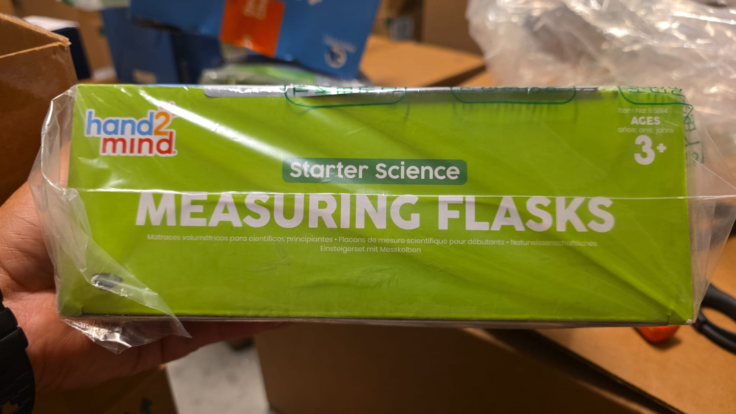 Hand2Mind Starter Science Measuring Flask Set - Plastic Beakers 100