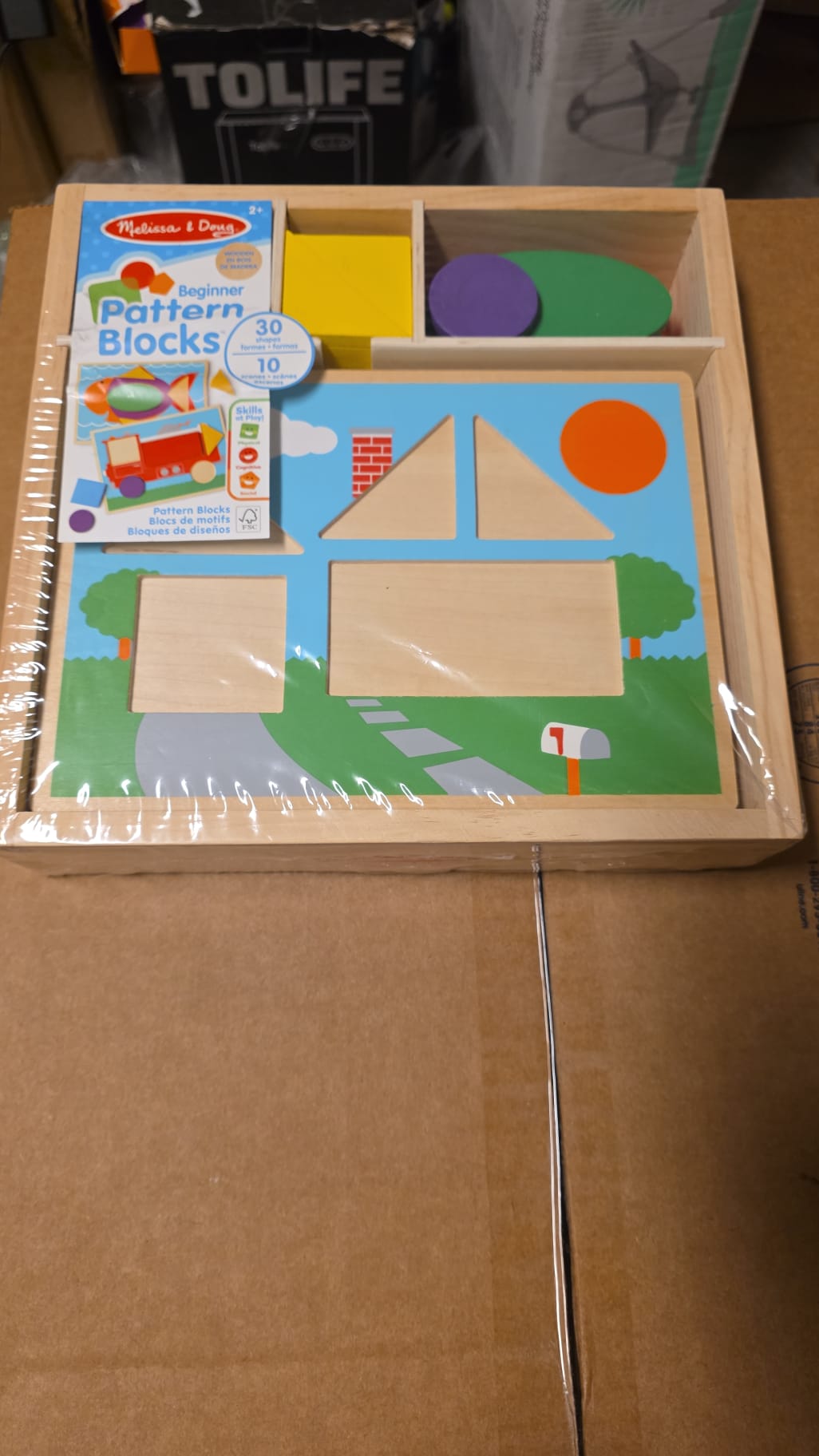 Melissa & Doug Beginner Wooden Pattern Blocks 102