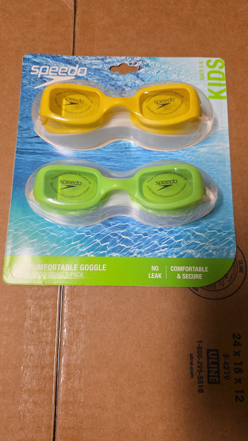 Speedo Fun Comfortable Goggle Kids Sonic 2 Pack 98