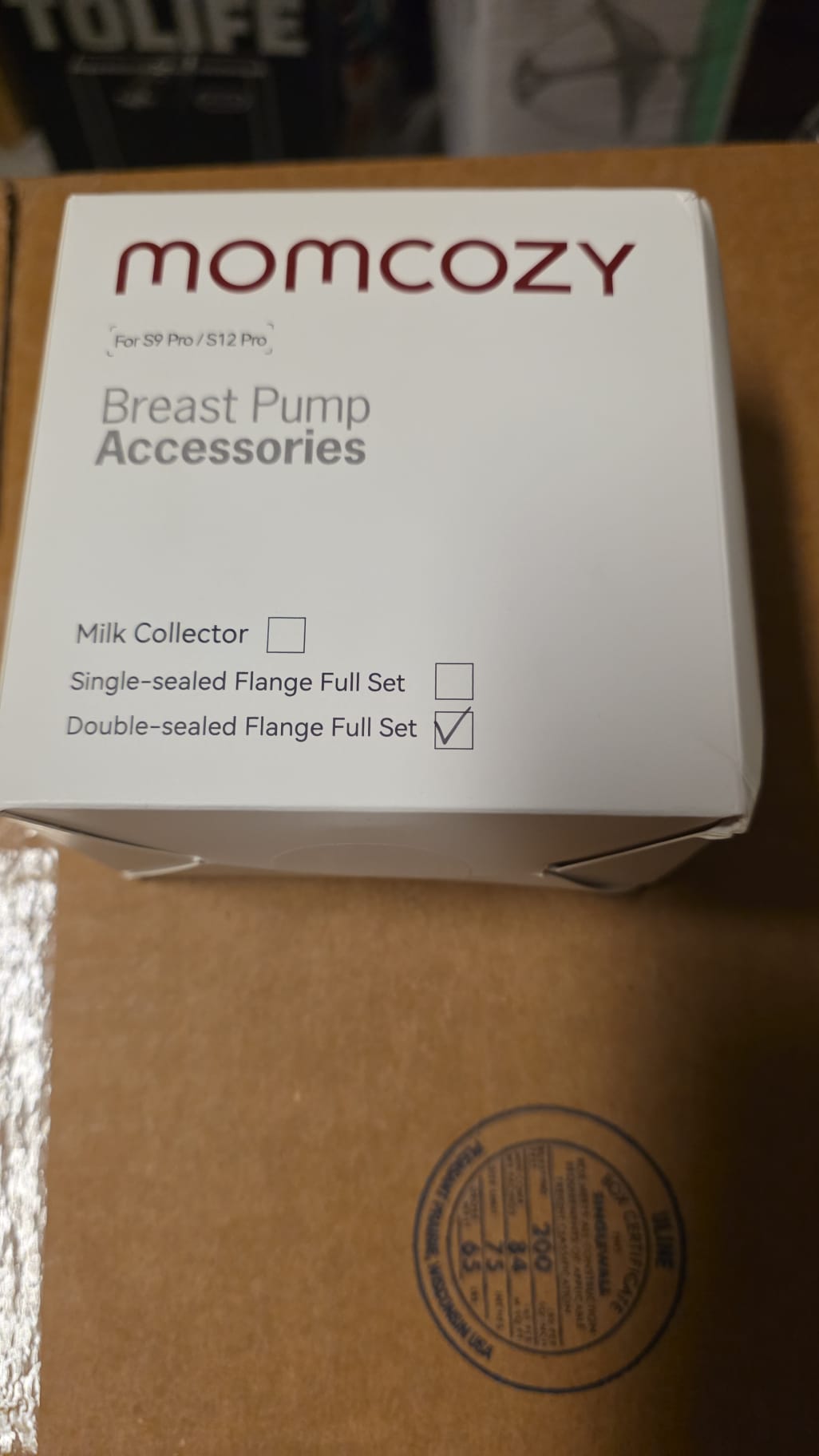 MOMCOZY Breast Pump Accessories Double-sealed Flange Full Set Model S9Pro/S12Pro 99
