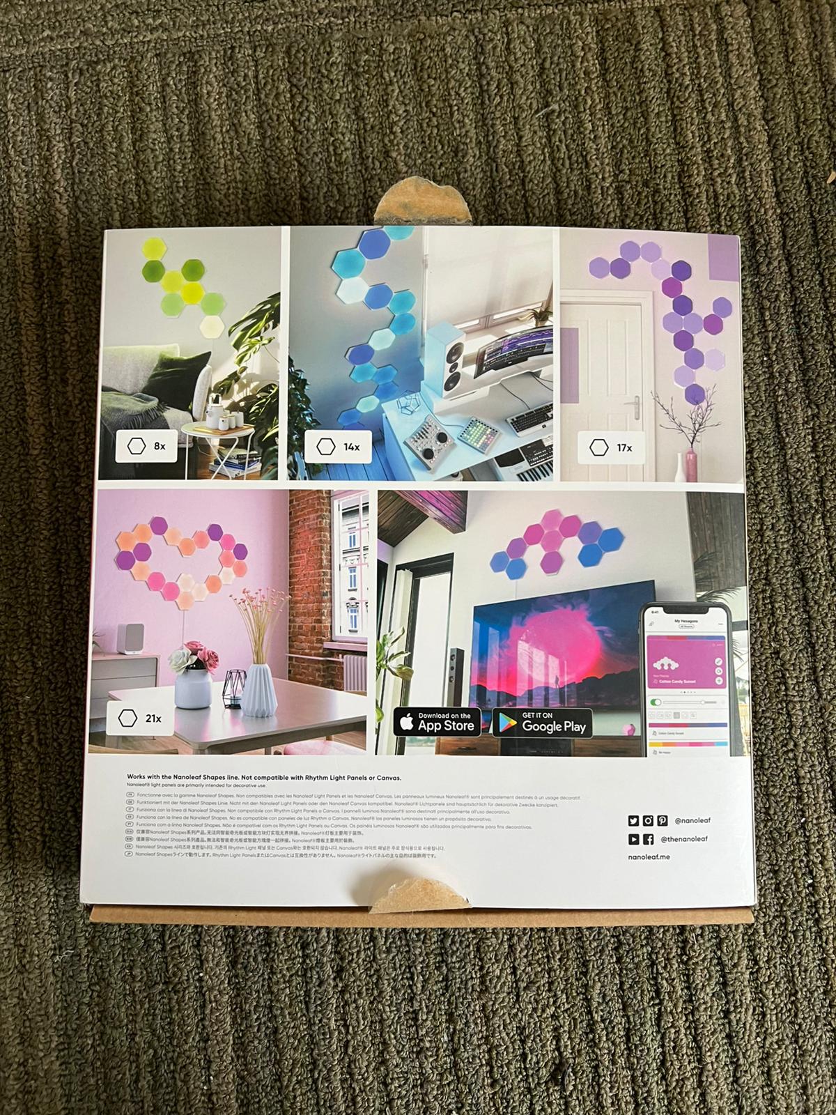 Nanoleaf Smarter By Design Nanoleaf Shapes Hexagons Expansion Pack