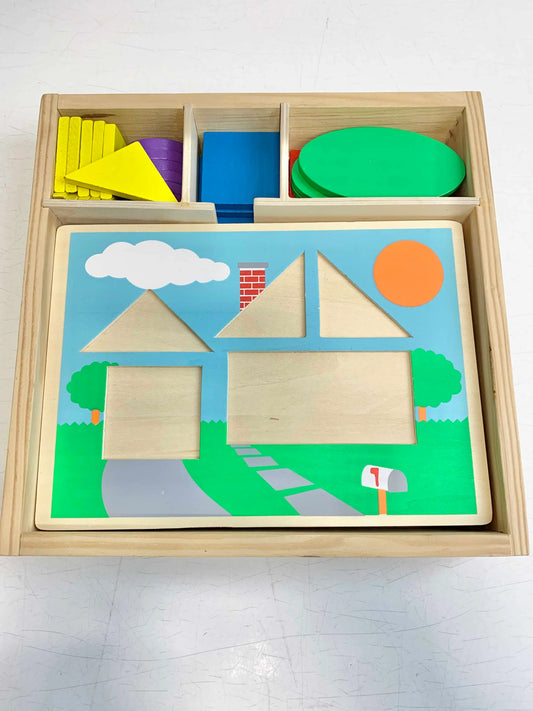 Melissa & Doug Beginner Wooden Pattern Blocks 102