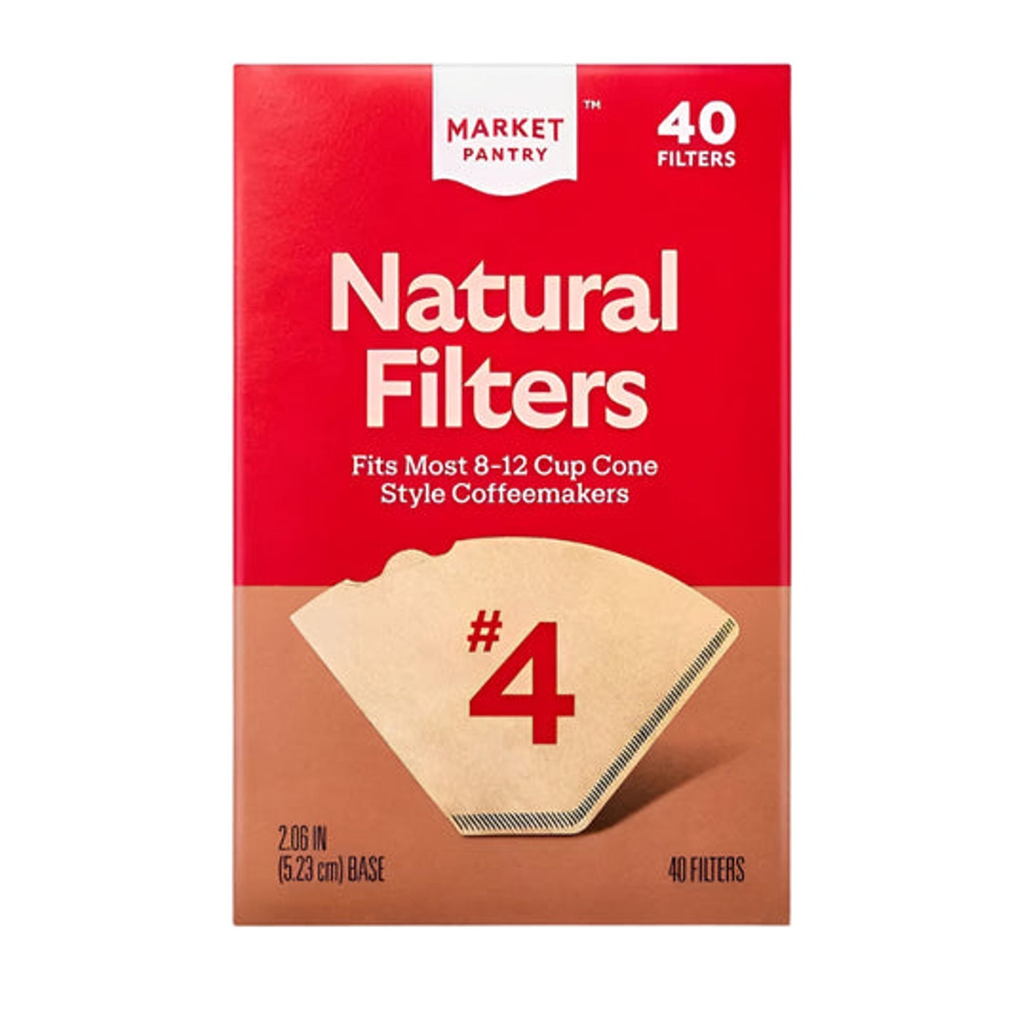 Market Pantry Natural Cone #4 Coffee Filters 40ct