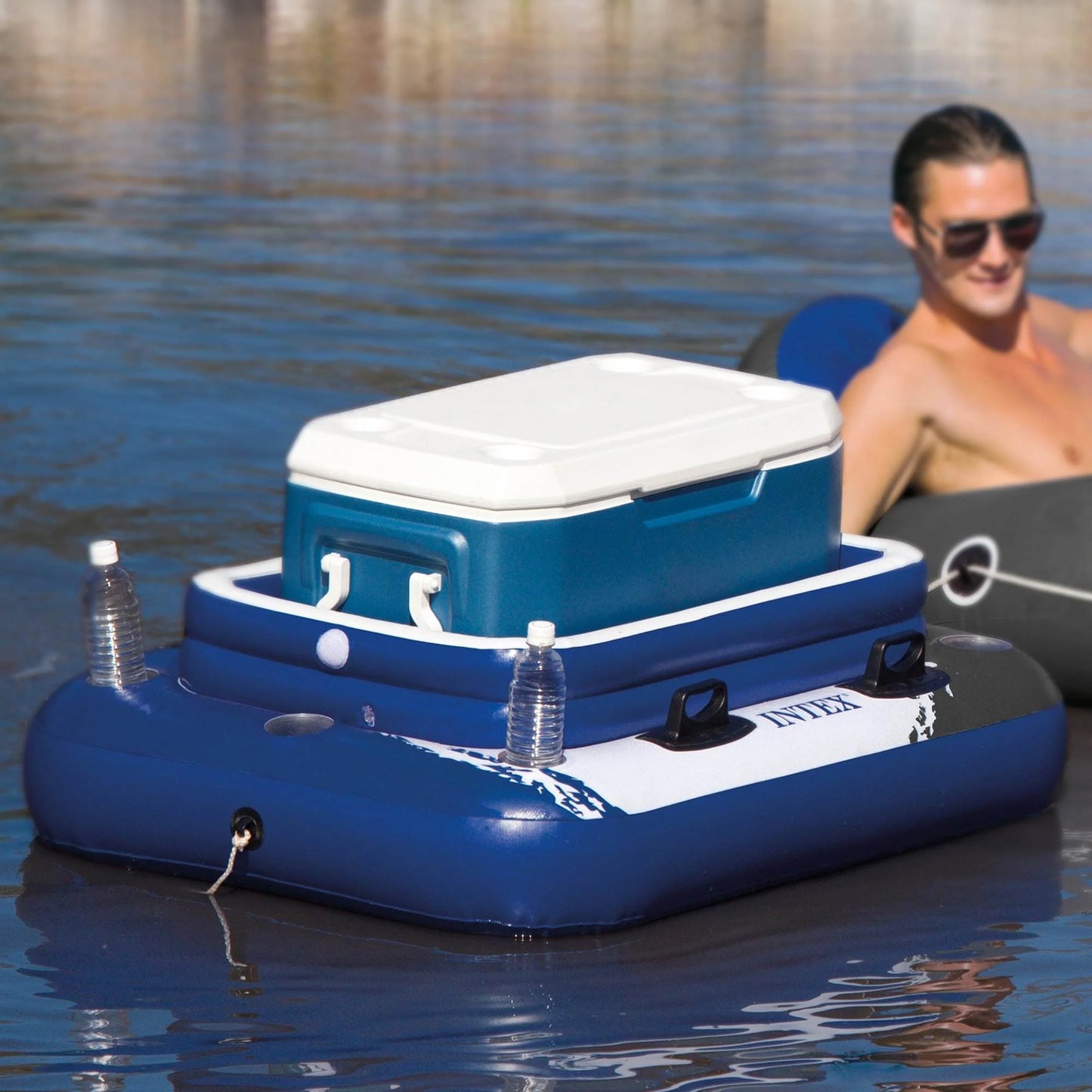 Intex Inflatable Mega Chill II 72 Can Beverage Cooler Float With Lid 81