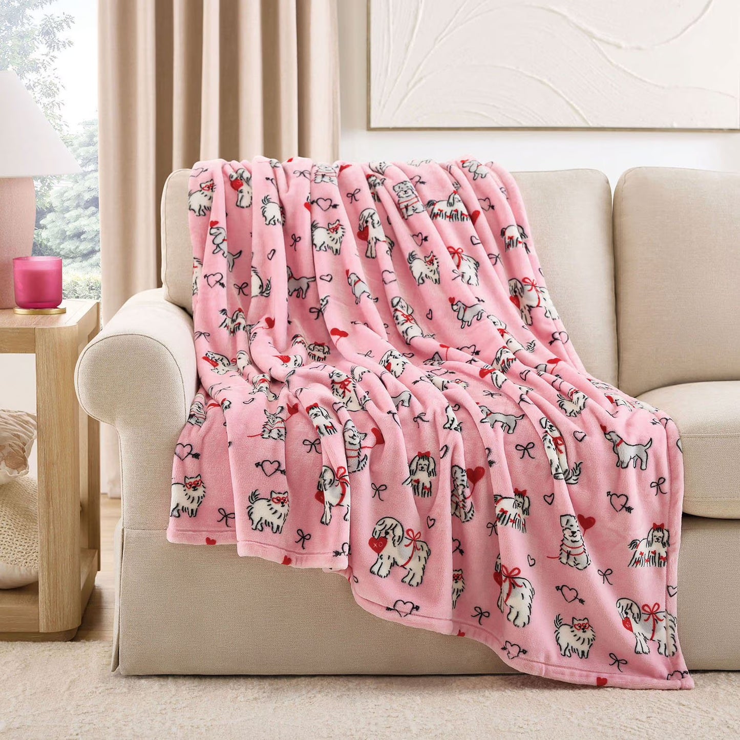 Member's Mark Lounge Throw Love Dogs, 60"x70" 51