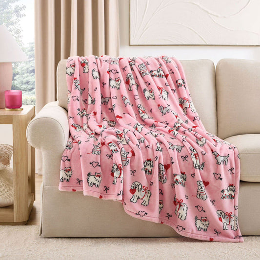 Member's Mark Lounge Throw Love Dogs, 60"x70" 51