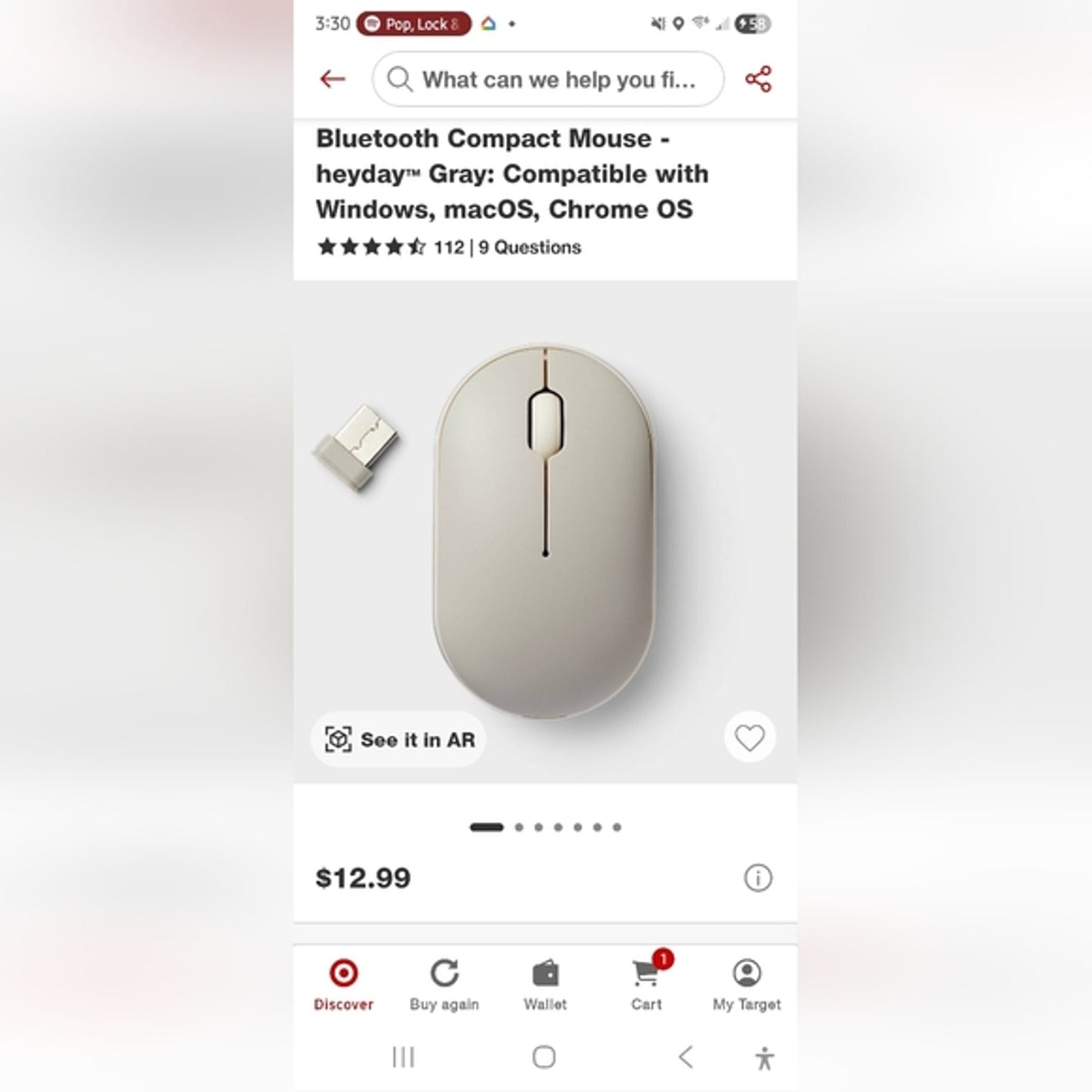 Heyday Bluetooth Compact Mouse - Compatible with Multiple OS