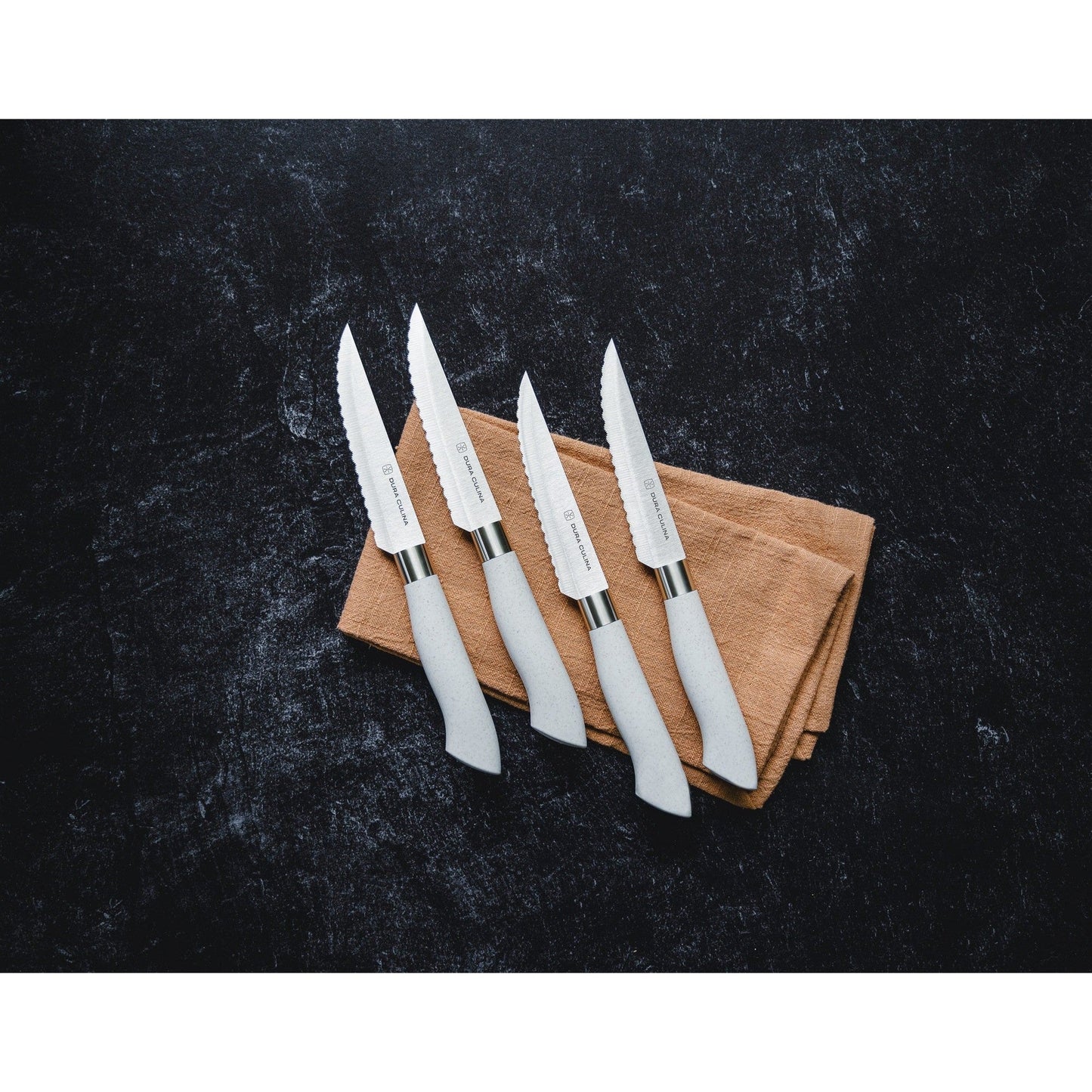 EcoCut 4 Piece Steak Knife Set, Grey-3
