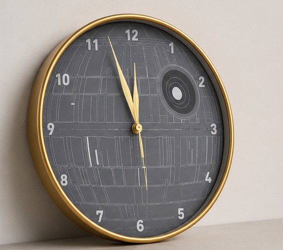 KING LIVE Star Wars Death Star Wall Clock 90