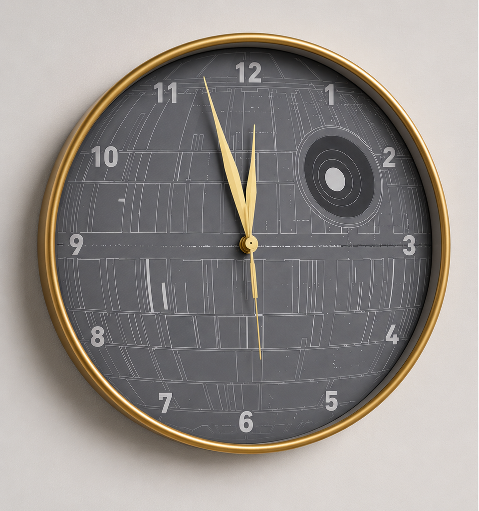 KING LIVE Star Wars Death Star Wall Clock 90